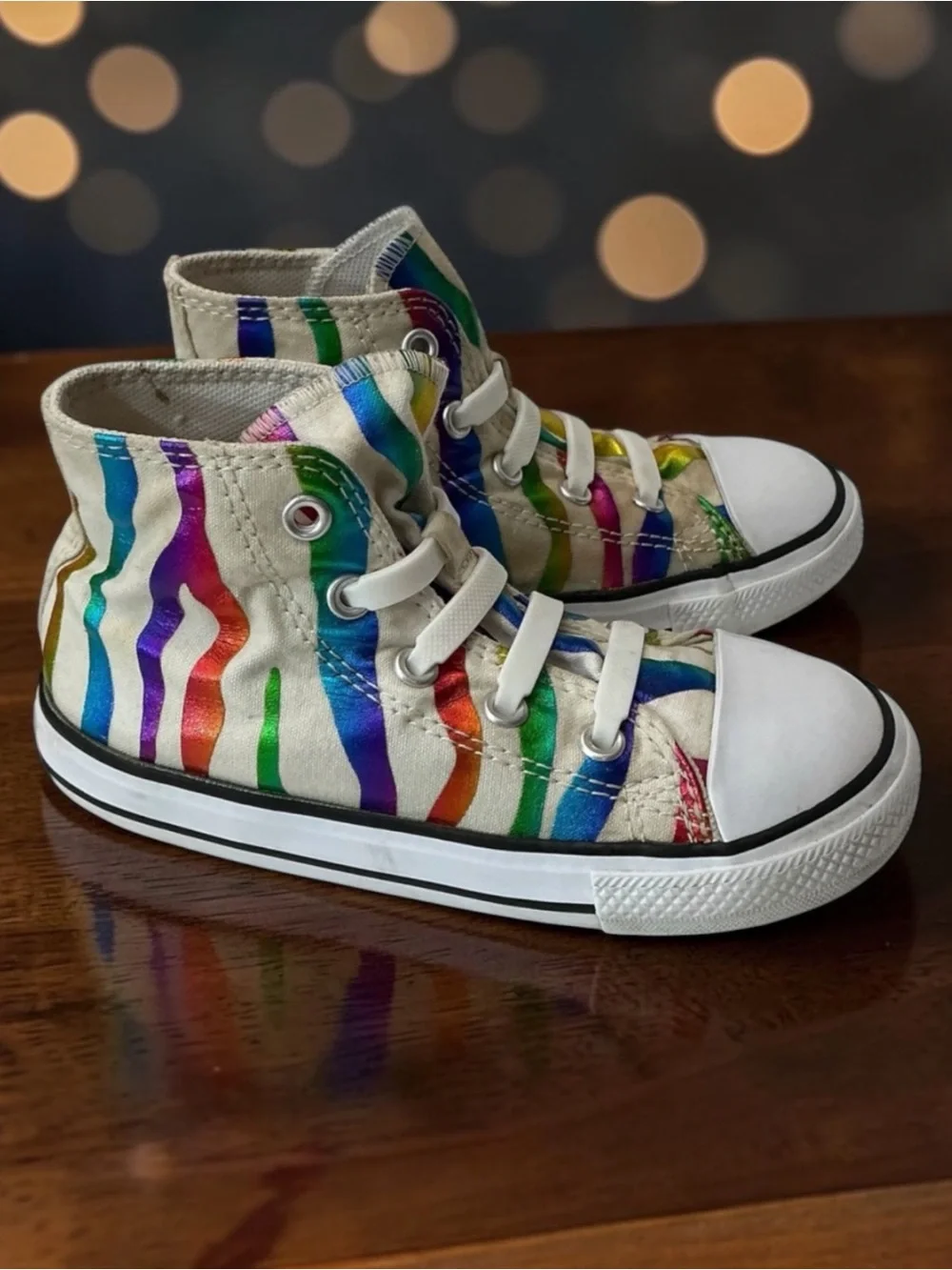 Converse Multicolor Striped Kids High-Tops Infant Size 9